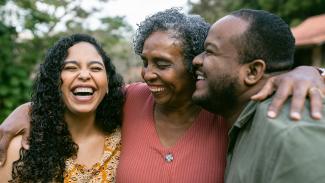 family smiling together